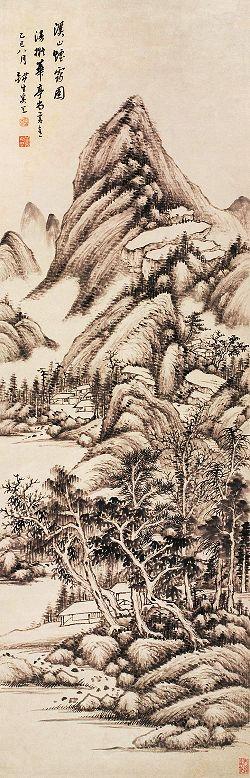 mountain, painting, china
