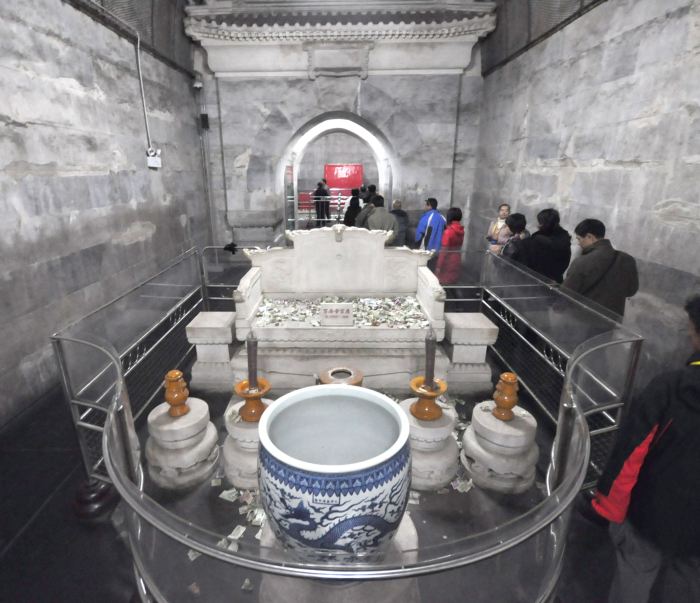 Ming tombs, throne, everlasting light, Dingling