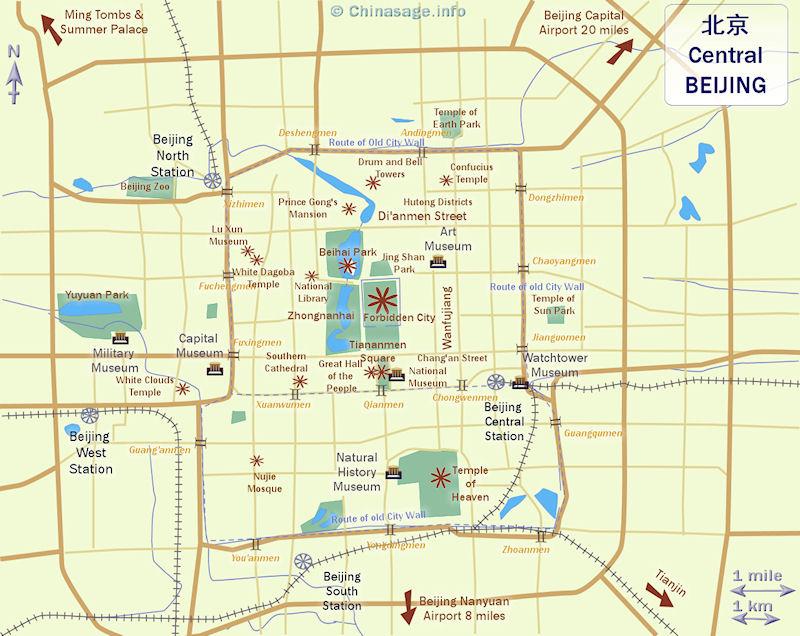 Central Beijing map