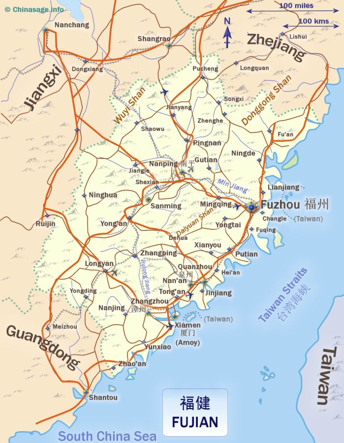 Map of Fujian,Fujian province map