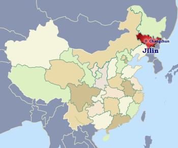 Position of Jilin in China